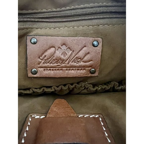 Patricia Nash Satchel Purse Bag Italian Leather Top Handle and Shoulder Strap - Picture 8 of 9
